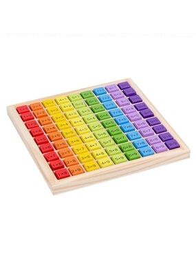 🌸3 for 2🌸 Colourful Rainbow Wooden Multiplication Table Learning Board